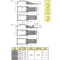 [TANJA] A14 Flexible & damping latch/ long hook latch for Heat insulation barrels / case latch