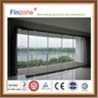 2016 new design balcony window glass curtain