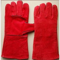 Long welding leather gloves