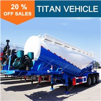 Titan 3 Axle 50CBM Bulk Cement Semi Trailer For Hot Sale , V Shape Mineral Powder Trailer