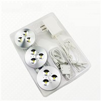 Complete Kit of High Power LED Puck Light Fixture 3W*3pcs 12V