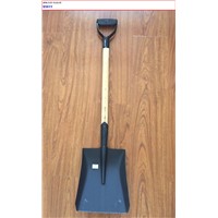 steel garden square shovel with wooden handle S501Y