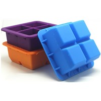 food grade ice brick mould 4 cavities silicone Ice Cube Tray