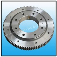 Single row four point contact ball slewing bearing with external gear