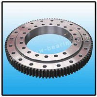 Single row four point contact ball slewing bearing with external gear
