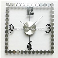 High Quality Customized Metal Square Silver Wall Clock( Customized color, size & designs)
