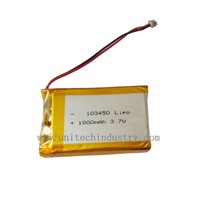 Mobile products Lithium polymer battery 103450 1800mAh li-polymer battery