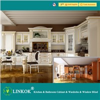 Traditional design resist deformation kitchen cabinets in solid wood
