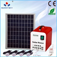 10Wmini portable solar pv system for home,solar lighting kit