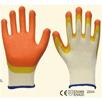 Latex Smooth Gloves - Polyester Cotton T/C Double Color
