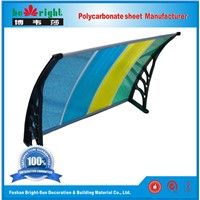 Plastic Bracket Bright-Sun Polycarbonate Awning Canopy &amp; Rain Shielter / Tent