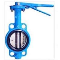 Wafer type butterfly valve / lever gearbox butterfly valve