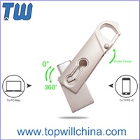 Metal Slim Twister USB 3.1 Type C Flash Drive with Fast Delivery