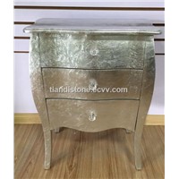 Hot Sell for Golded Foil Finishing Solid Wood Cabinet with 3 drawers