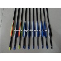 carbon arrows with different color plastic feather