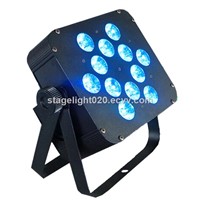 12pcs 15w RGBAW 5 in 1 Battery Wireless Flat LED Par Light,Battery Operated Wedding DJ Light