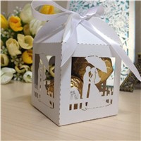 Bronzing Flower Hollow Candy Box Gift Box For Wedding Favors and Party Decorations