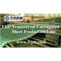 FRP transversal corrugated sheet production line
