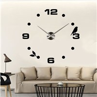Metal round silver with black color wall clock