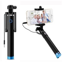 Promotional Foldable Wired Selfie Sticks in one Shooting monopod for mobile phone (FWS004)