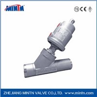 Pneumatic Angle Seat Valve welded connection with SS stainless steel valve