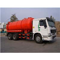 SINOTRUK15 Litre Sewage Vacuum Truck &amp; Sewage Suction Truck