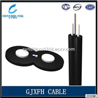 Indoor FRP strength member bow-type fiber optic cable 2 core ftth drop cable