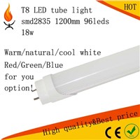 2016 hot sale led tube light 18W T8 SMD2835 1200MM 96LEDS indoor commercial lighting