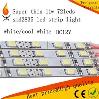 High lumen shop led rigid strip light smd2835 1m/pc 72leds 14w 24lm/led