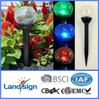 solar light manufacture landsign 1*white LED plastic+glass solar powered led stick light