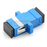 SC-SC Singlemode Simplex Plastic Fiber Optic Adapter, Blue