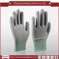 SeeWay 901 13 gauge carbon Fingertip ESD PU coated working gloves