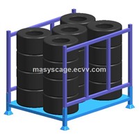 High Quality Warehouse Storage Metal Stacking Tire Post Rack