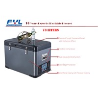 DC Compressor Portable Fridge Freezer Refrigerator, 12V/24V DC Car Fridge