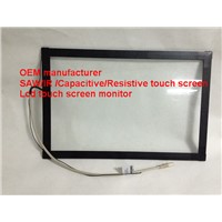 (8-32'')26inch high resolution Plastic frame waterproof SAW  touch screen panel