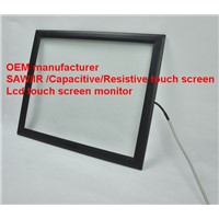 (8-32'') 23.1 inch IP65 dustproof  USB and RS232  saw touch screen