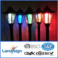 XLTD-246 Cixi Landsign solar outdoor lighting series wholesale  color changing solar fence light