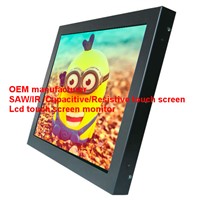 (8-55'') 15.6 inch clarity image  support Windows Android Linux  USB RS232  saw touch screen monitor