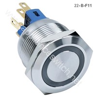 Hot Sale 22mm IP67 Waterproof Metal Push Button Switch with/Without LED with Momentary on/Locked