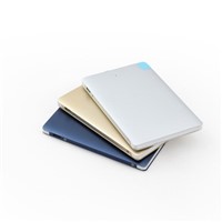Printing Logo ultra slim credit card 3000 mah power bank with build in cable