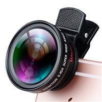Universal Professional HD Camera Lens Kit, 0.45x Super Wide Angle Lens+12.5X Super Macro Lens