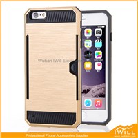 Card slot hybrid armor case for iphone 6 6s 6s plus