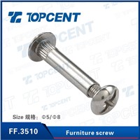 Furniture hardware male and female particle board connecting screws