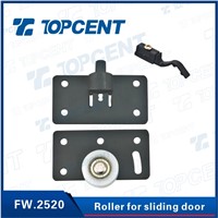 Sliding door system iron and nylon black sliding door roller