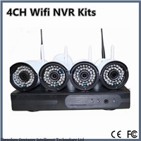 4CH 720P HD Wifi NVR KIT Wireless IP Camera System Wireless NVR Kit P2P Outdoor IR Night Vision