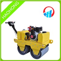 Walk behind double drum small vibratory roller compactor