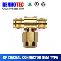 Two Female to one male T Sma connectors