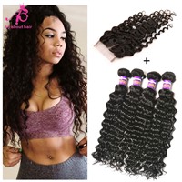 deep wave brazilian hair with lace closure