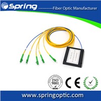 ABS module 1x4 fiber optic PLC Splitter /Gpon Splitter LC/APC Connector 2.0M