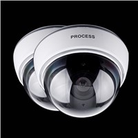 rotating battery operated Waterproof IR CCTV Dummy LED Fake Surveillance dome Security Camera
